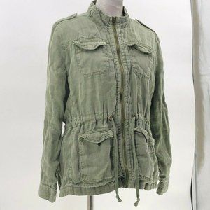 Lucky Brand Womens Soft Military Jacket linen L